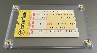 Elvis Presley Ticket Authentic With Certificate Elvis Gift Under 30 Dollars • $51.26