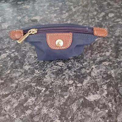 Longchamp Le Pliage Navy Blue Nylon Coin Purse/ Pouch • £25