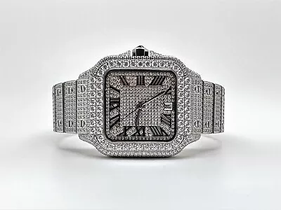 VVS Lab Cz Diamonds Fully Iced Automatic Stainless Steel Watch. • $405