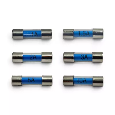 Quick Blow Glass Fuses Premium 5 X 20mm Fast Acting Fuse 1 - 10 Amp • £27.99