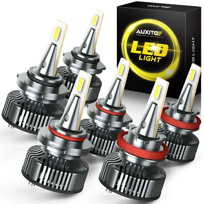 9005 9006 H11 Combo LED Headlight High/Low Beam Fog Light Bulbs Kit 6000K White • $47.99