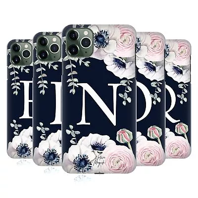 NATURE MAGICK FLORAL MONOGRAM NAVY FLOWERS 2 BACK CASE FOR APPLE IPHONE PHONES • $19.95