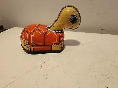 $24 • Buy Vintage Tin Toy 1950's Jap'an Tortise Or Turtle With Wheels