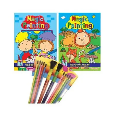 A4 Magic Painting Colouring Art Books For Children No Mess Just Use Water    • £3.79