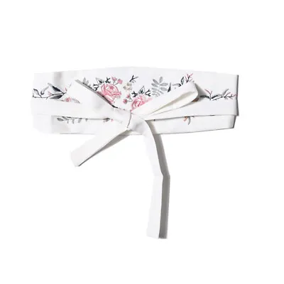 Lady Belt Wide Waistband For Dress Jacket Decor Chic Retro Floral Embroidery Obi • £14.99