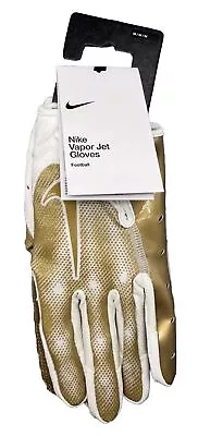 Nike Vapor Jet 7.0 Adult Football Gloves White Gold Size M Medium New • $31.99