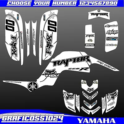 Yamaha Raptor 660  Full Graphics Decals Stickers ATV Kit • $181.06