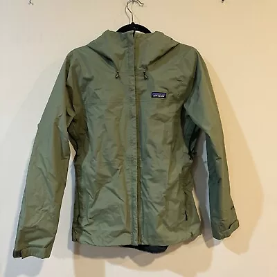 Patagonia Torrentshell Rain Jacket 3L Women White Camp Green H2no Medium • $110