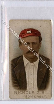 £41 • Buy (Gb2174-495) Wills, Cricketers 1896, G.B.Nichols, Somerset G-VG