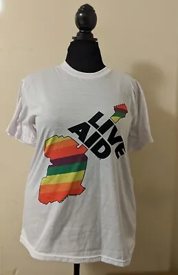 Vintage 1985 This Shirt Saves Lives Size Large Gilden Live Aid T-Shirt • $45