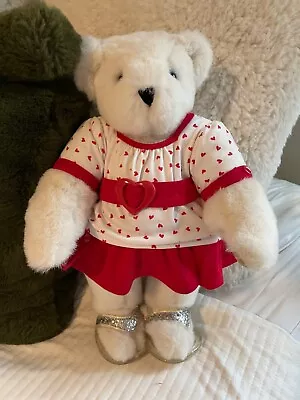 The Vermont Teddy Bear Company White Teddy Bear Valentine • $35