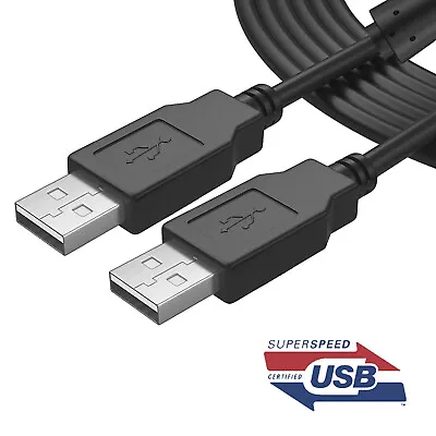 USB 2.0 Data Type-A Male To Male Extension Cable Connection Cord Lead 2m 6ft • $13.29