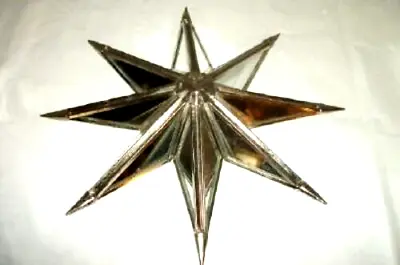 Vintage Morovian Star Wall Mirror Tin Mexico Starburst Small Hanging • $46.98