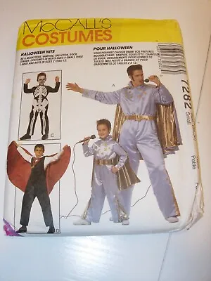 MENS XS-L UNCUT MCCALLS 7282 Sewing Pattern ELVIS SKELETON COSTUME BOYS 2-12 • $13.99