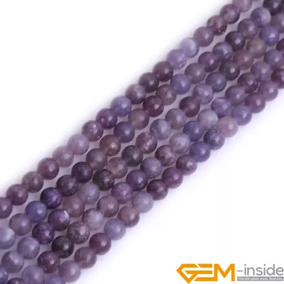 Natural Purple Lepidolite Round Polished Gemstone For Jewellery Making Beads 15  • $3.90