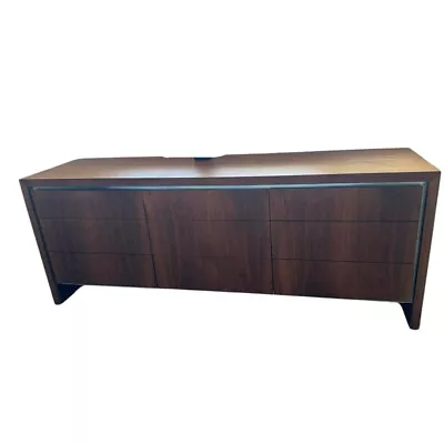 Vintage Mid Century Dilingham Bookmatched Walnut Wide Dresser • $1800