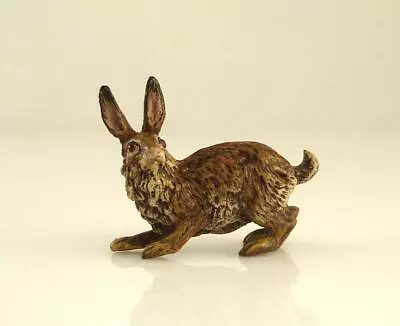 Franz Bergmann Vienna Austria Hopping RABBIT Cold Painted Bronze Bergman Hare • $119.99