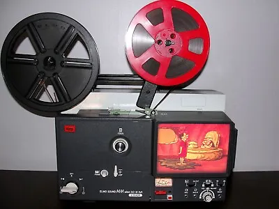 ELMO SC-18 M SUPER 8 MOVIE PROJECTOR  & Extra Light Bulb   ~SERVICED~ • $325