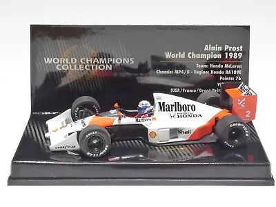 MINICHAMPS 1:43 McLAREN HONDA MP4/5 A. PROST WORLD CHAMPION 1989  Marlboro  • $112.05