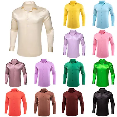 Men Dress Long-Sleeves Dress Shirt Paisley Button-Down Formal Premium Shirts • £24.99