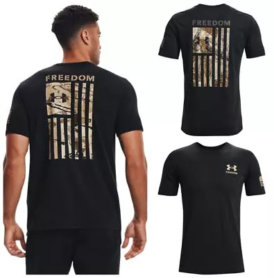 Under Armour 1370816 Men's UA Freedom Flag Camo Hunting Short Sleeve T-Shirt • $26.99