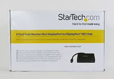 Startech.Com 3 Port Multi Monitor Mini Displayport To Displayport  MSTMDP123DP • $54.99