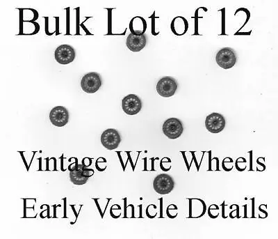 HO Scale Jordan Highway Miniatures Style BULK Pack 12 Early Wire Wheel Vehicle • $13.99