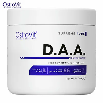 OSTROVIT DAA 200g - 66 Servings D-Aspartic Acid Pure Powder Testosterone Booster • $25.56