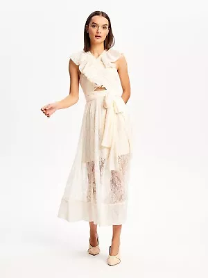 $135 • Buy Bnwt Alice Mccall Cream New Romantics Midi Dress - Size 12 Au/8 Us (rrp $450)