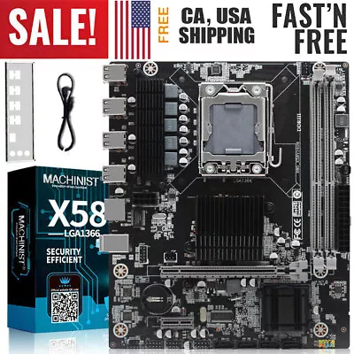 X58 Motherboard LGA 1366 Socket Suppot DDR3 REG ECC RAM Memory For Intel Xeon • $57.33