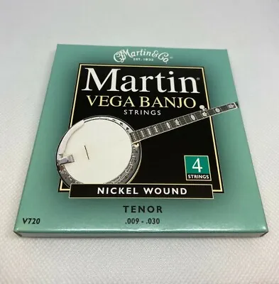 Martin & Co. Nickel Wound Vega Tenor Banjo Strings  - .009-.030 4 Strings V720 • $8.88