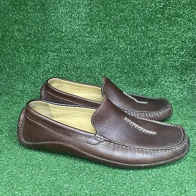 Umberto Raffini Brown Leather  Slip On Loafers Driving Shoes Sz 11 US 45 EU • $34.99