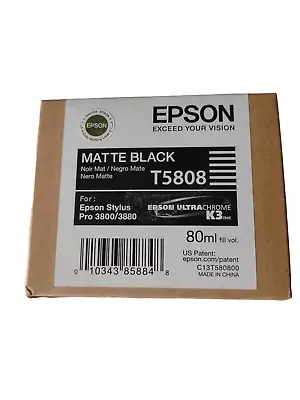 New Epson T5808 Matte Black K3 Ink Cartridge 11 2015 Stylus Pro 3800/3880 • $25