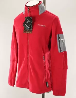 COLUMBIA Red Mercury TITAN PASS 2.0 Fleece Full Zip Fast Dry Jacket LARGE NWT • $69.99