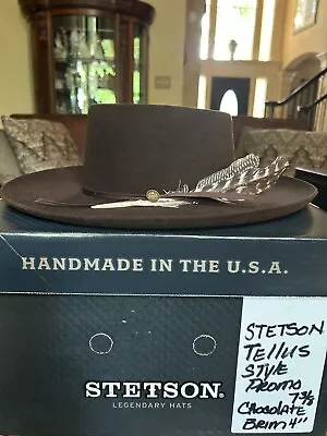 Stetson Tellus Style 6X Promo Chocolate 7 3/8 Unique Western Style! • $159.99