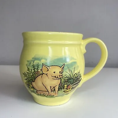 £6.99 • Buy Henrys Staffordshire PIG Mug Cute Pig Made In England UK Yellow Sitting By Pond