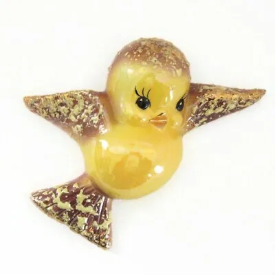 Ceramic Canary Bird Vintage 50s 60s Mid Century 6.5in Wall Hanging • $64.99