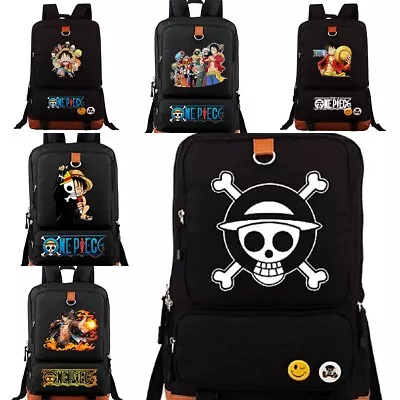 One Piece Boys Cartoon Backpack Laptop Travel Shoulder School Bag Christmas Gift • $42.22