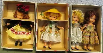 4 Nancy Ann Storybook Bisque 5 1/2  Dolls~Muffet.Over The Hills/One-Two/3 Boxed • $21.50