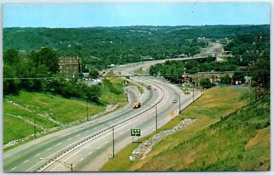 Postcard - Modern Expressway Interstate 70 Zanesville Ohio • $3.46