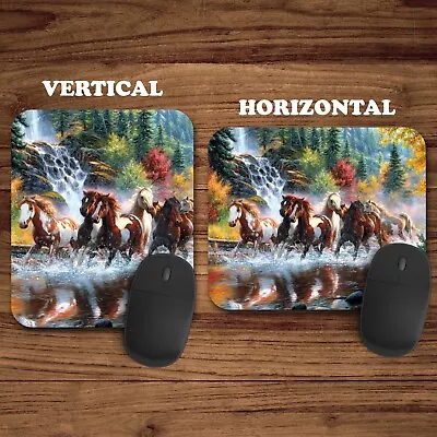 Horse Ranch Rodeo Cowboy Mustang Forest Mouse Pad Mat Mousepad Office School • $11.99