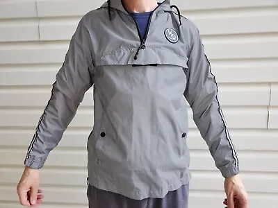 Vanquish Fitness Men Jacket Gray Anorak Hoodie Size S • £33.09