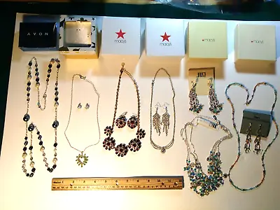 Specialty Jewelry Lot- 6 Necklaces 5 Sets Of Earrings. New In Box. • $99.99