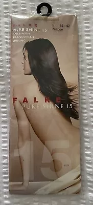 FALKE Pure Shine 15 Denier Knee-Highs. Size II 39-42 ML. Sensitive Top. Cocoon • £5