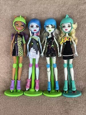 Monster High Doll Skultimate Roller Maze Abbey Clawdeen Frankie & Lagoona Set • $124.34