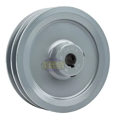 5.25  Cast Iron Pulley With 5/8  Shaft Sheave Single 2 Groove V Style A Belt 4L • $52.95