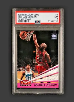 1993-94 Topps Stadium Club NBA Beam Team 4 Michael Jordan PSA 7 Chicago Bulls • $199.99