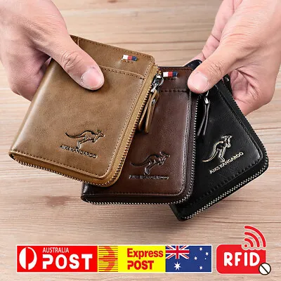 $15.99 • Buy Waterproof RFID Blocking Leather Wallet ID Purse Men's Cash Credit Card Holder