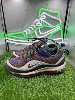 Nike Air Max 98 Shoes Gunsmoke Team Orange White Phoenix 640744 012 Mens Sz 8.5 • $56