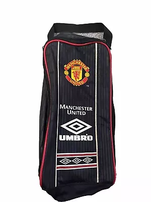 1990s Umbro Manchester United Football Boot Bag Black • £9.99